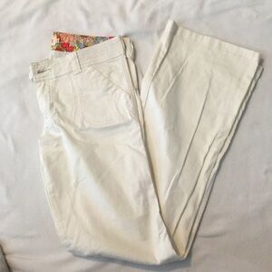 Hollister Cream Boot Cut Pants